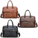 Jeep Executive Leather Laptop Bag - Single Pocket